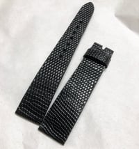 Image 1 of  Black Lizard extra flat watch strap - clean cut