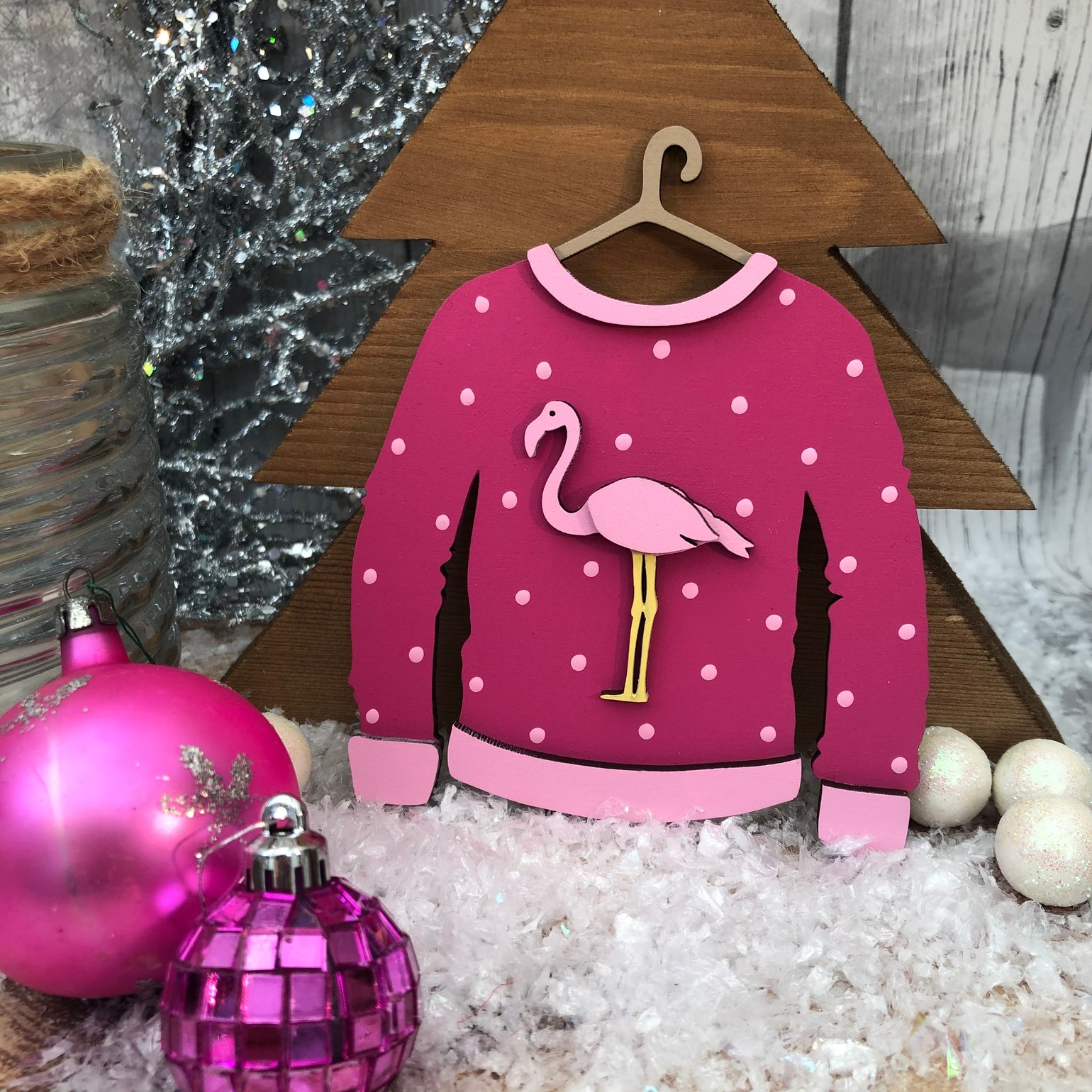 Image of Flamingo Christmas Jumper