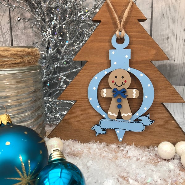 Image of Gingerbread Bauble with banner