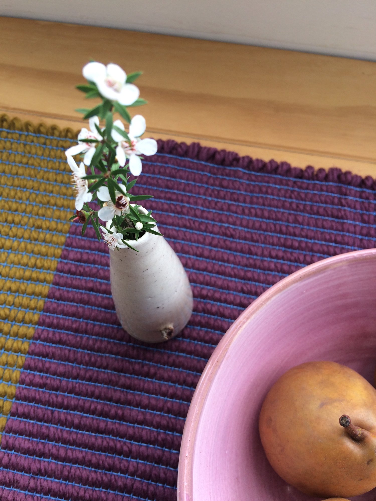 Image of Table Runner • Ochre /Bordeaux /Turquoise