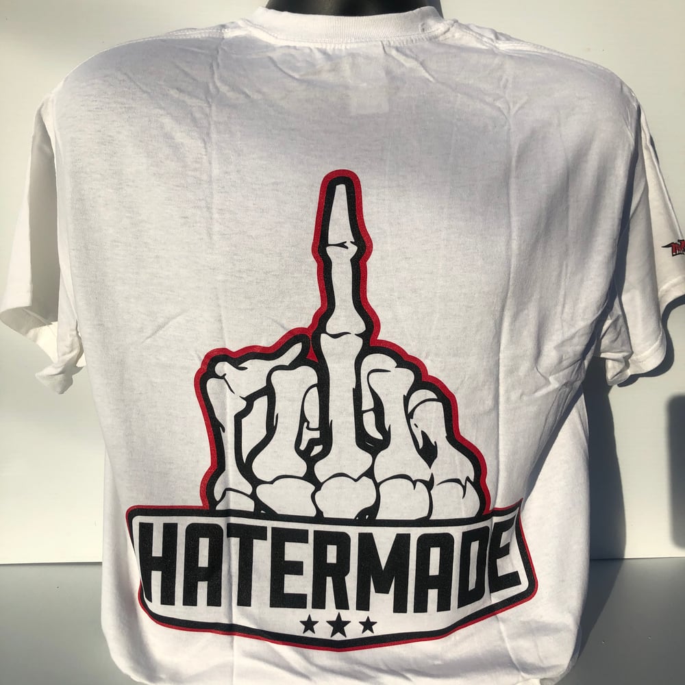 Image of "Middle Finger" By Hatermade Clothing Co. (White)