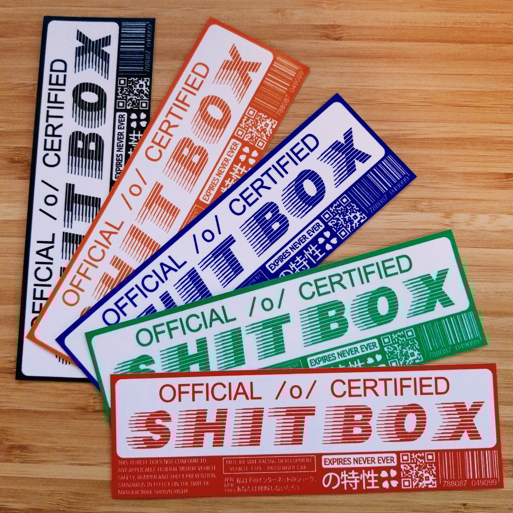 Image of Kansei Project's Shit Box Certified