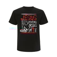 TEE-SHIRT NOIR - JESUS REVIENS NOUS VITE