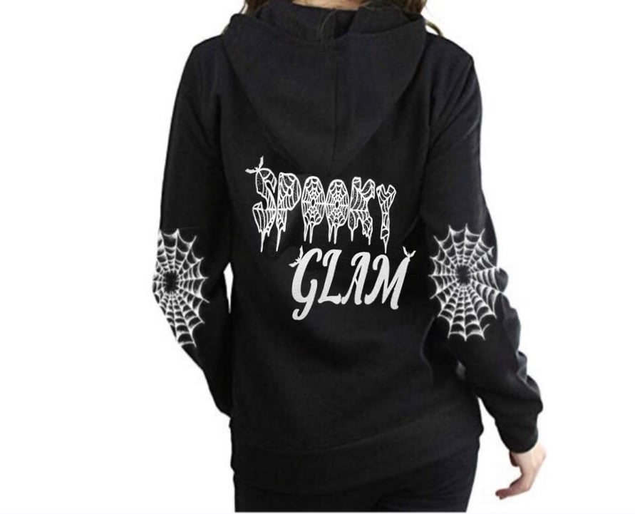 Spooky Glam GLITTER Zip Up Unisex Hoodie