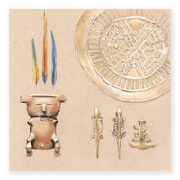 Image 1 of Original Painting - "Museo del Oro 5" - 28x28 cm