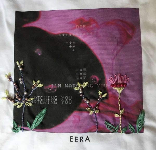 Image of Embroidery T-shirt (Pearls and Flowers )