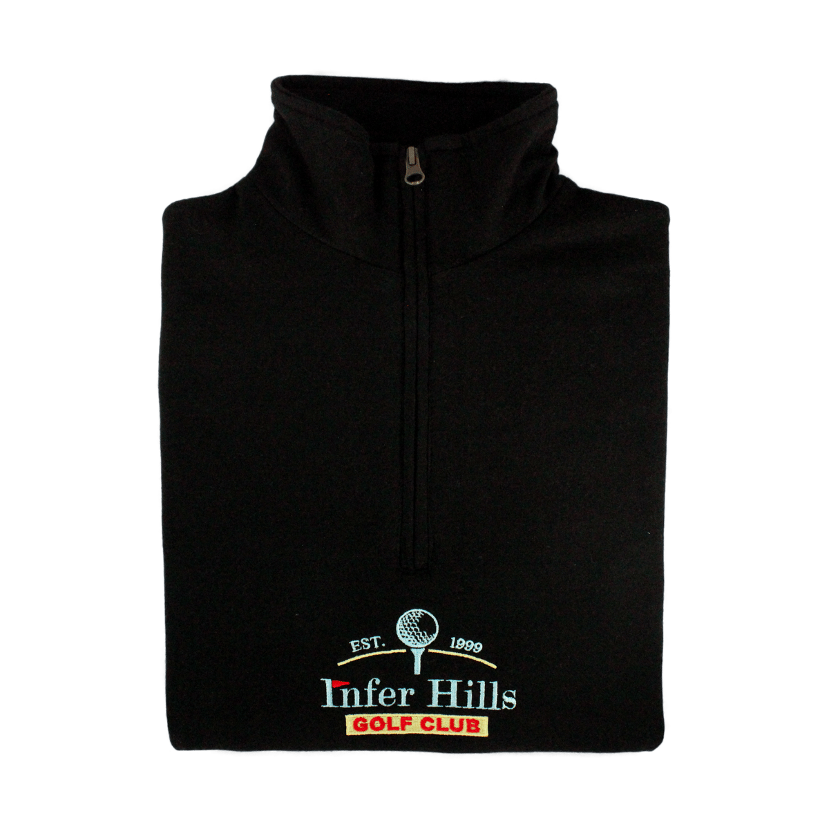 Image of 'HILLS' ¼ Zip Sweatshirt Black