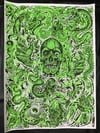 Rafel Delalande Skull Sprayed Print