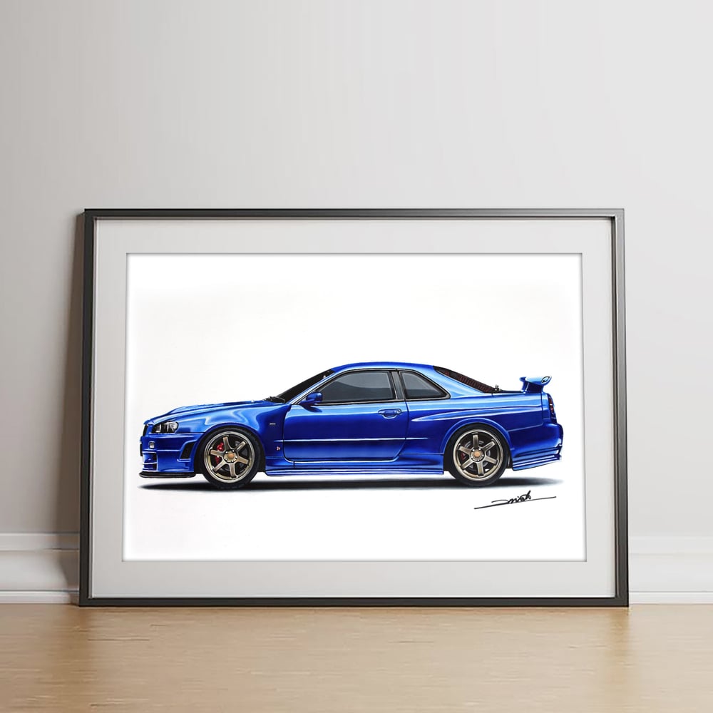 Image of Nissan Skyline GT-R (R34) Original Artwork