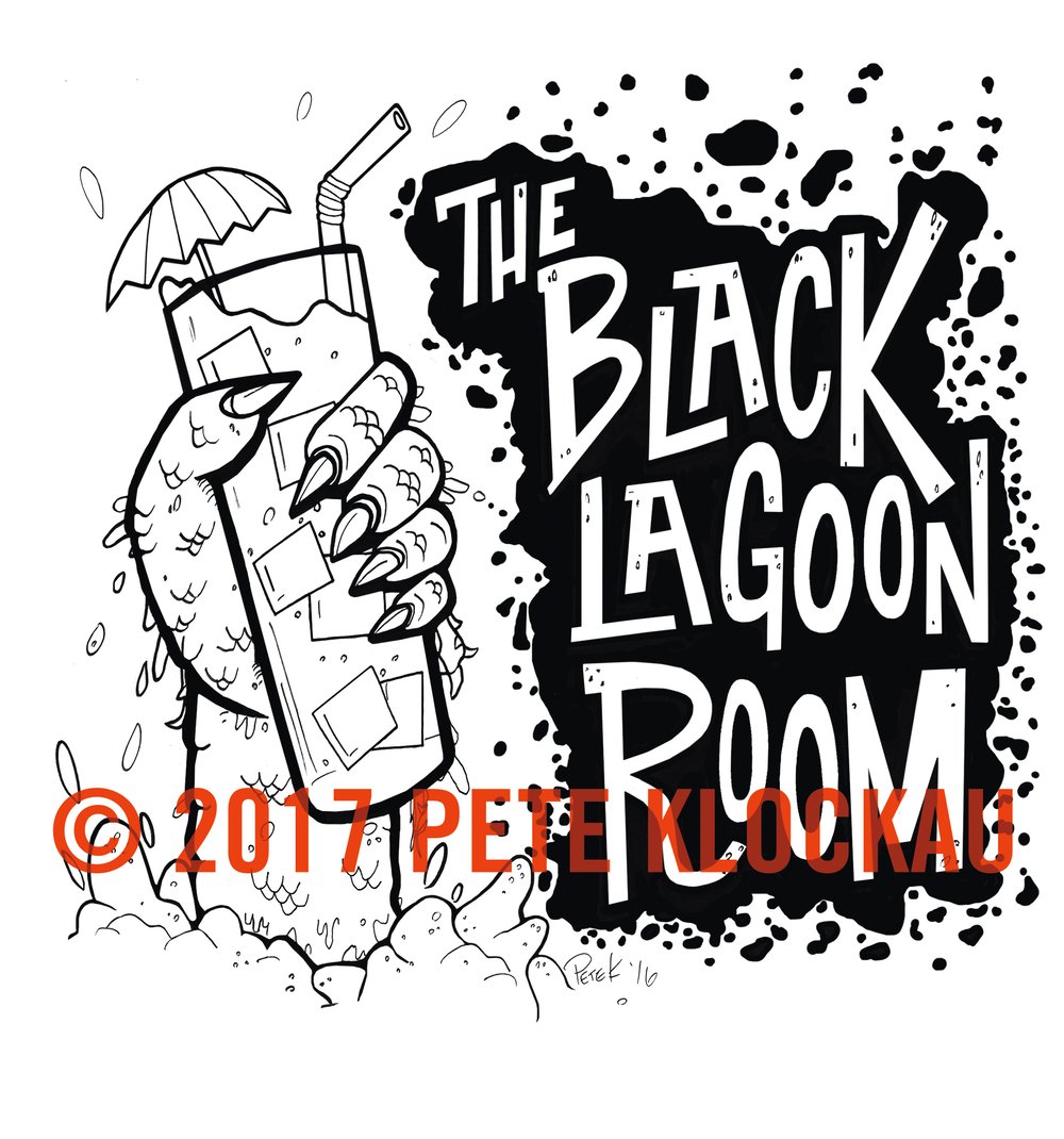 BLACK LAGOON ROOM Logo 11oz Old Fashioned Cocktail Glass