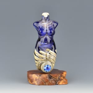 Image of XXL. Mariner Goddess - Flamework Glass Sculpture Bead 