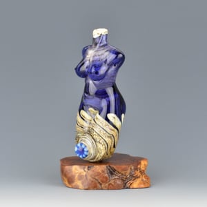 Image of XXL. Mariner Goddess - Flamework Glass Sculpture Bead 