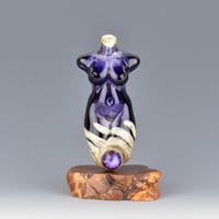 Image 1 of XXL. Ink Blue Goddess - Flamework Glass Sculpture Bead