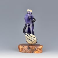 Image 3 of XXL. Ink Blue Goddess - Flamework Glass Sculpture Bead