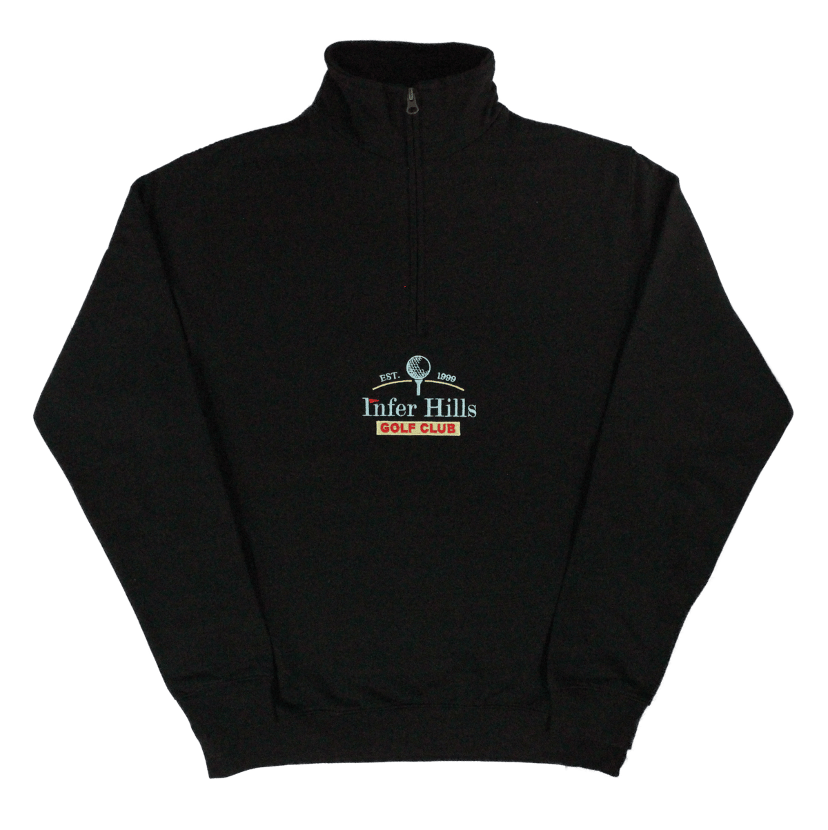 Image of 'HILLS' ¼ Zip Sweatshirt Black