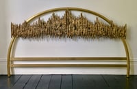 Image 2 of Headboard with Sculptural Panel, model "Aurora", by Frigerio