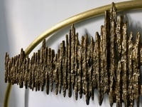 Image 3 of Headboard with Sculptural Panel, model "Aurora", by Frigerio