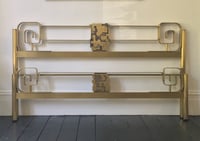 Image 2 of Bed Frame with Decorative Panels, Italy 1970s