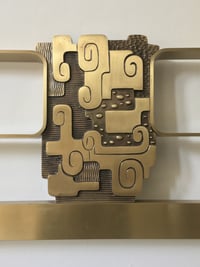 Image 1 of Bed Frame with Decorative Panels, Italy 1970s