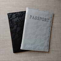 Image 2 of Bride and Groom Lace Passport Covers 