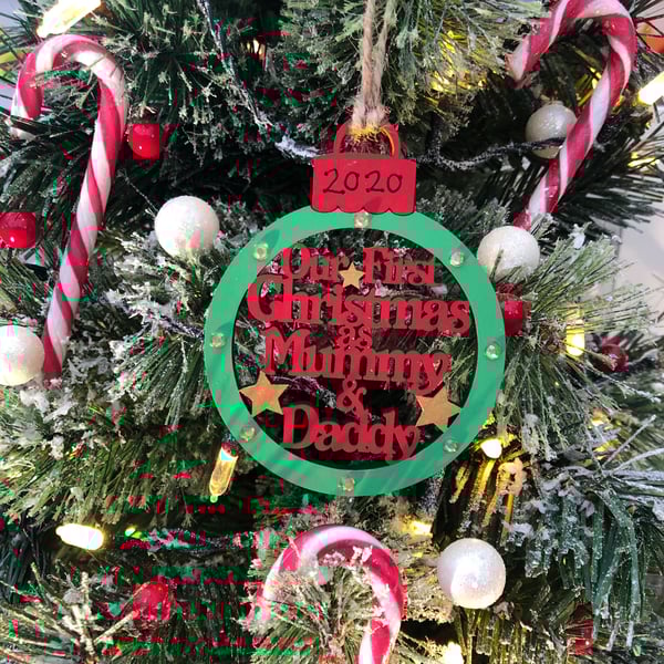 Image of First Christmas as Mummy & Daddy bauble