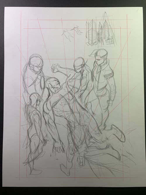 Image of TEEN TITANS #42 COVER original art