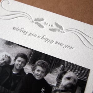 Image of Happy New Year, set of 50 letterpress holiday cards