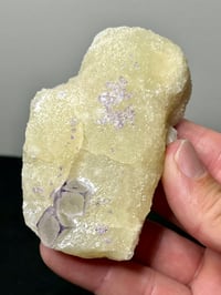 Image 6 of QR Code Fluorite On Druzy Quartz Matrix Specimen | Guizhou China #2821