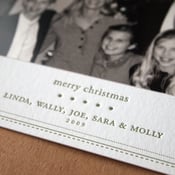Image of Classic Merry Christmas, set of 50 letterpress holiday cards
