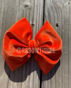 Tangerine Velvet Bow 