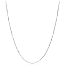 Sterling Silver 1mm Box Chain Necklace, 14" - 36"