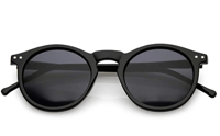 Vintage Retro Horn Rimmed Round Circle Sunglasses
