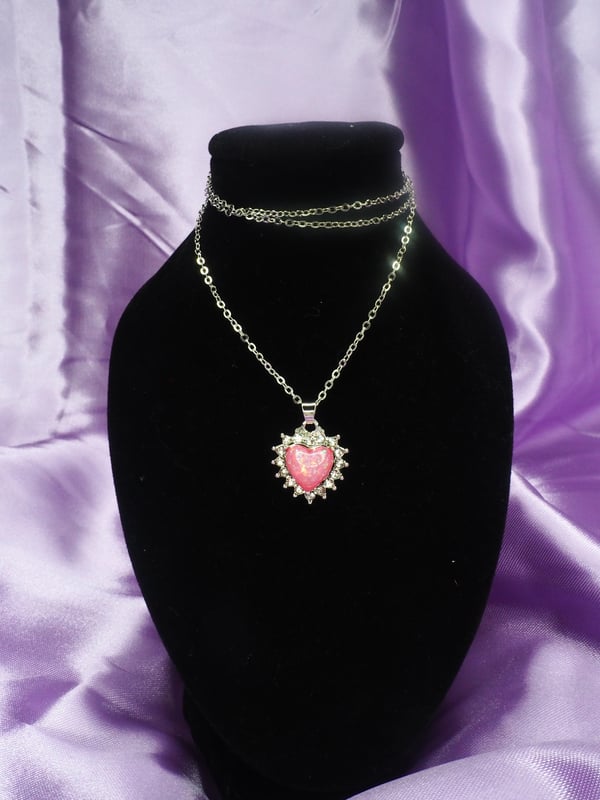 Image of Pink Sweet Heart Necklace 