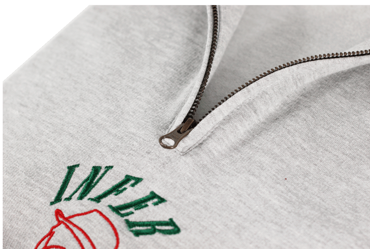 Image of 'Inspector' ¼ Zip Sweatshirt Grey