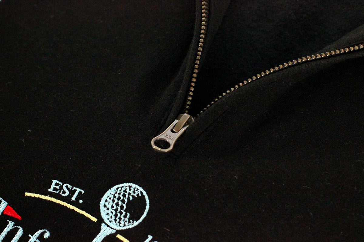 Image of 'HILLS' ¼ Zip Sweatshirt Black