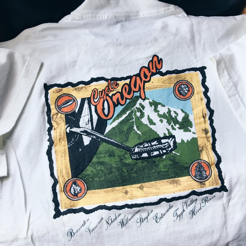 Image of Original 1991 Nike Cycle Oregon IV Tee.