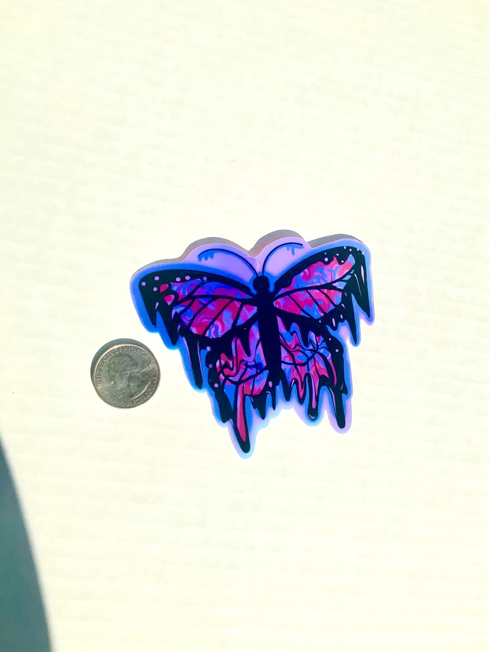 Purple Butterfly Sticker 