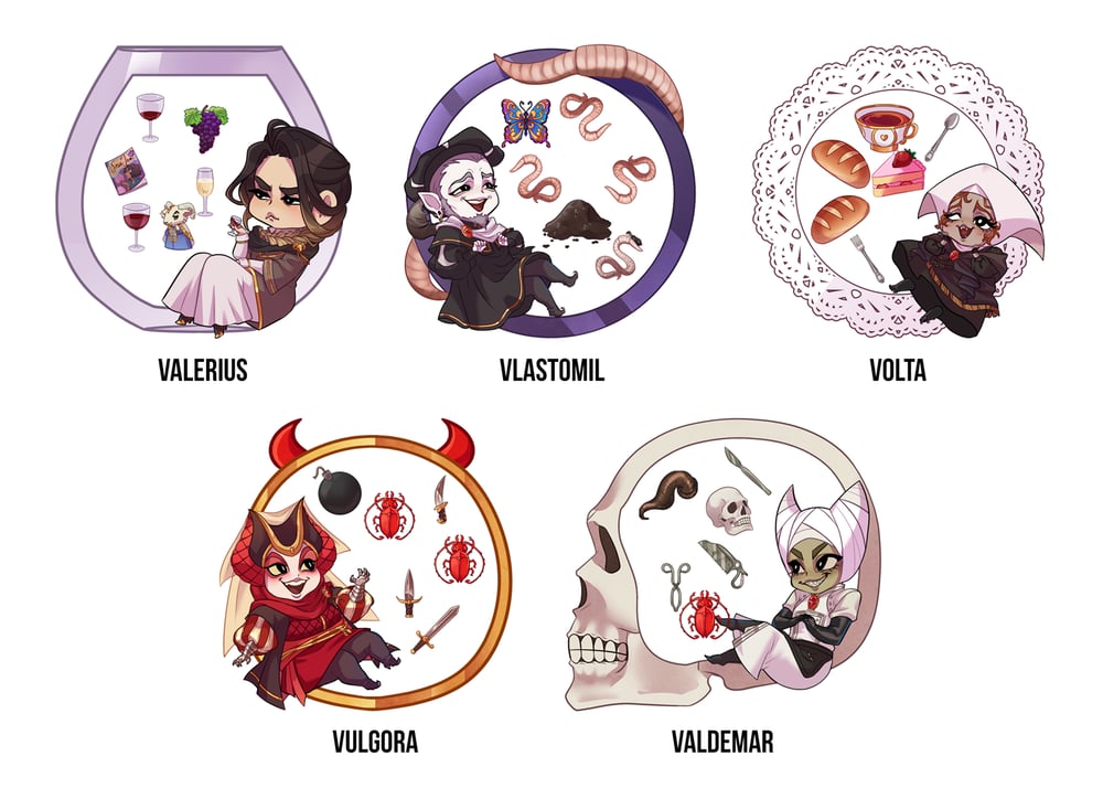 Image of The Arcana ✦ Courtier Shaker Charms