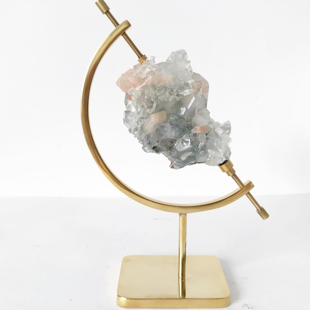 Image of Apophyllite no.45 + Brass Arc Stand