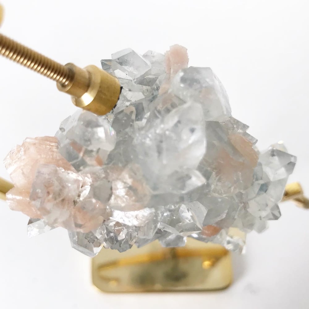 Image of Apophyllite no.45 + Brass Arc Stand