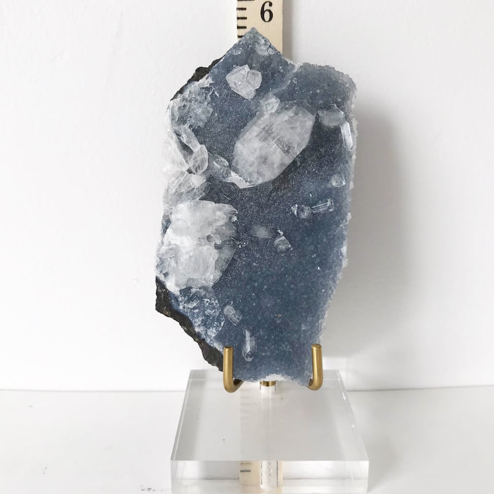 Image of Apophyllite no.50 + Lucite and Brass Stand