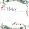 Baby Shower Games - Advice To Mum Game Cards Boho Floral