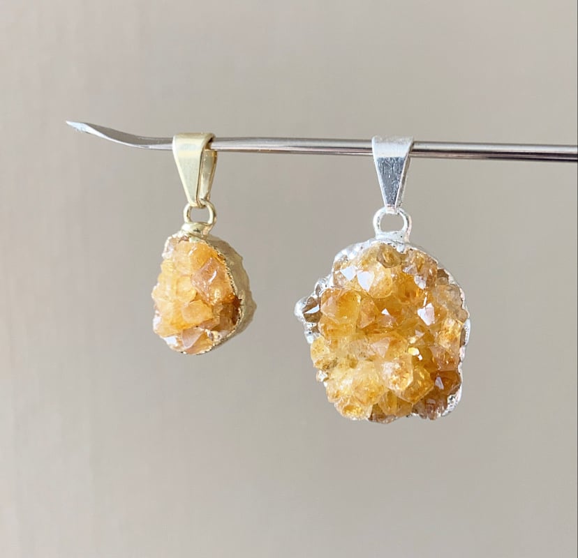 Image of CITRINE CLUSTER necklace