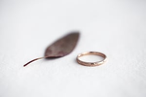 Image of 18ct rose gold 2mm barleycorn ring