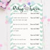 Baby Shower Games - Trivia Game Cards Chevron