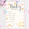 Baby Shower Games - Prediction Advice Cards Game Pink Moon 