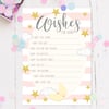 Baby Shower Games - Wishes For Baby Cards Game Pink Moon 