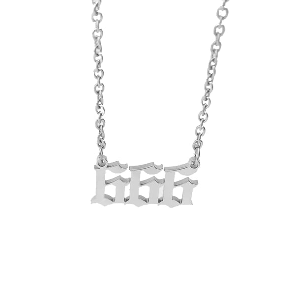Image of Number of the Beast 666 Stainless Steel Necklace