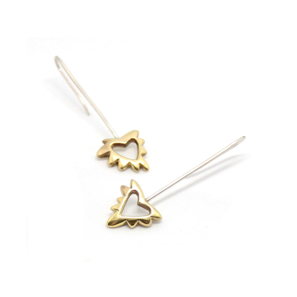 Image of PUFFY HEART EAR RINGS