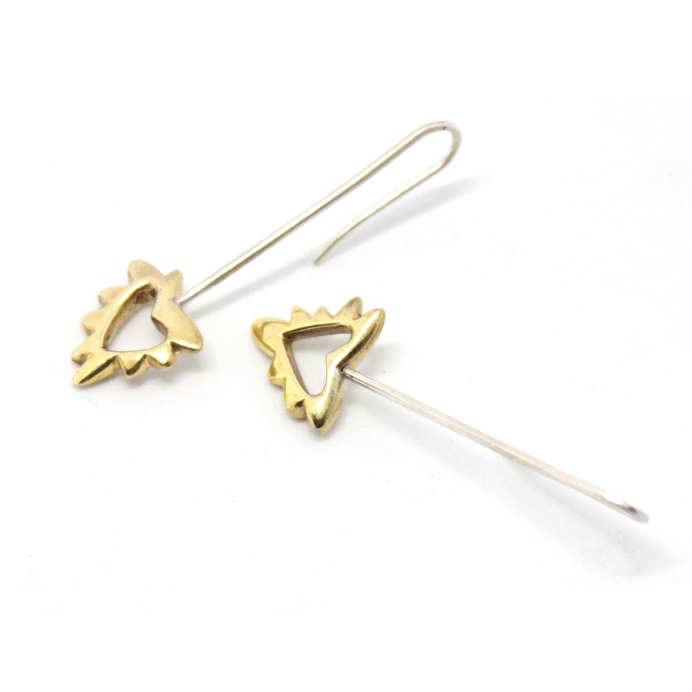 Image of PUFFY HEART EAR RINGS